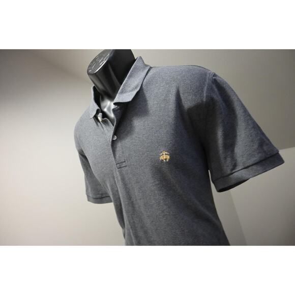 Brooks Brothers Golf Polo 346 Slim Fit GrayShort Sleeve Mens Size XL - Picture 2 of 8